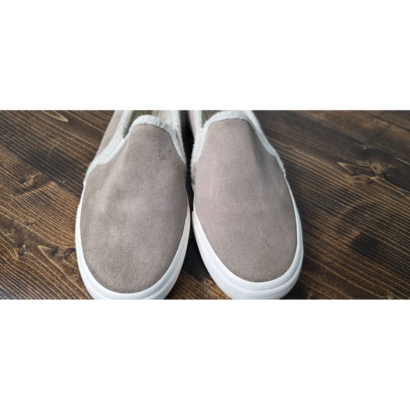 Keds Sz. 8 Tan Suede Faux Fur Slip On Comfort Shoes WH61085 - Picture 10 of 12